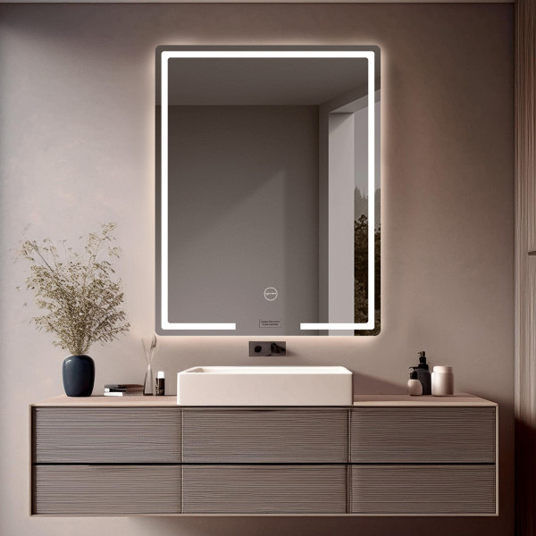 TR031 3Light With Dimmer Imported Led Mirror - 90cm x 70cm