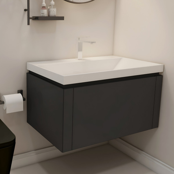 ESSEN 800 CABINET WITH BASIN - BLACK