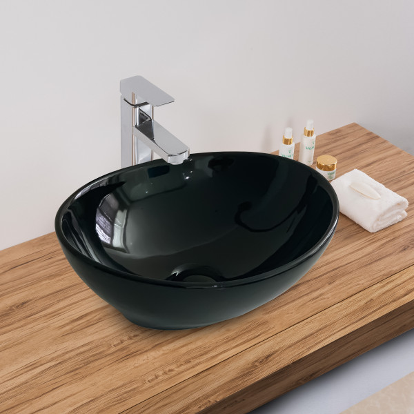 Little Master Black - Ceramic Countertop Designer Washbasin