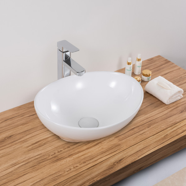 Little Master White - Ceramic Countertop Designer Washbasin for Bathroom