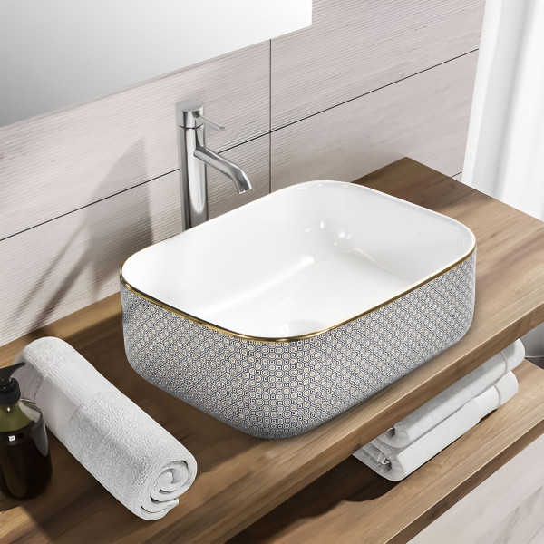 Spade Mini Eson - Glossy Ceramic Countertop Designer Washbasin