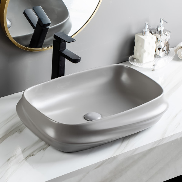 Riva Grey Matt - Ceramic Table Top Designer Washbasin