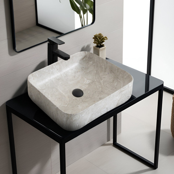 Spade Italian Brown Matt - Ceramic Countertop Designer Washbasin