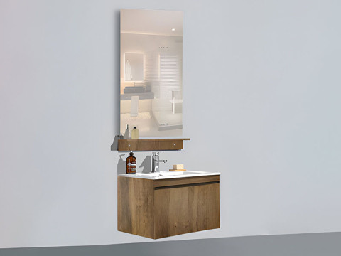 Germa Bathroom Vanity Cabinet & Washbasin With Frameless Mirror TR3300 (Antique Brusei) - TR3300 Antique Brusei